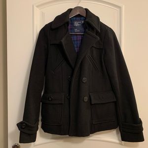 American Eagle Black Peacoat